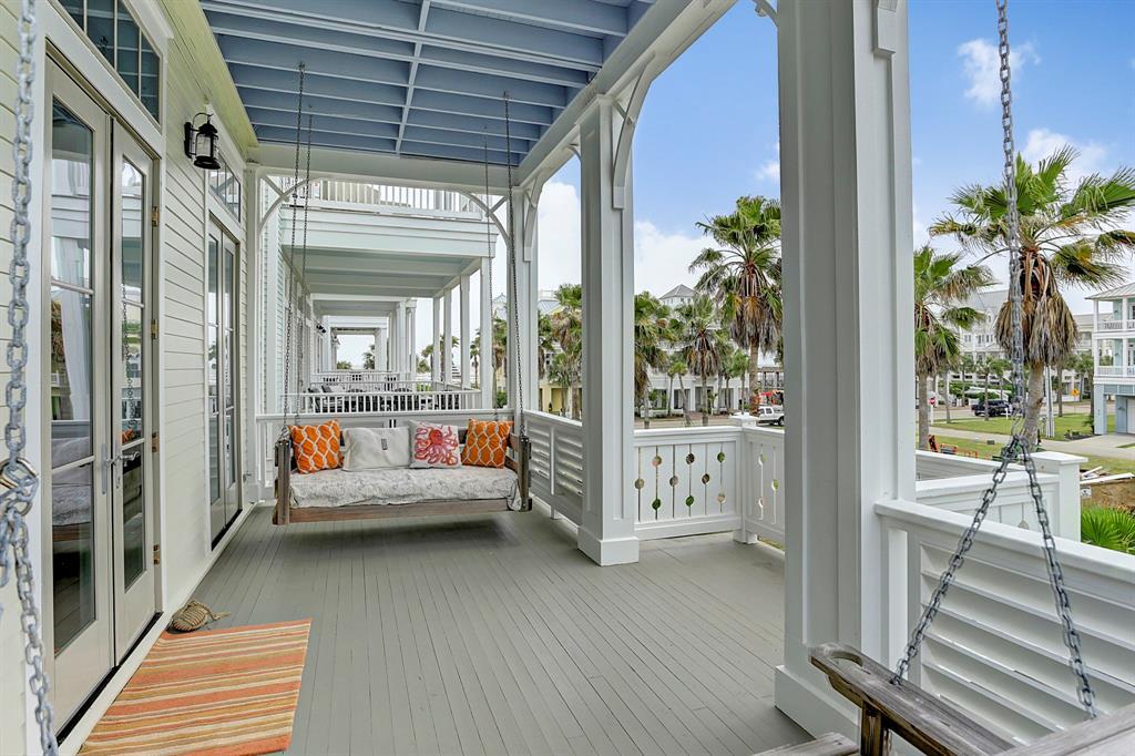 Expansive porch off of living room with village views and beach views