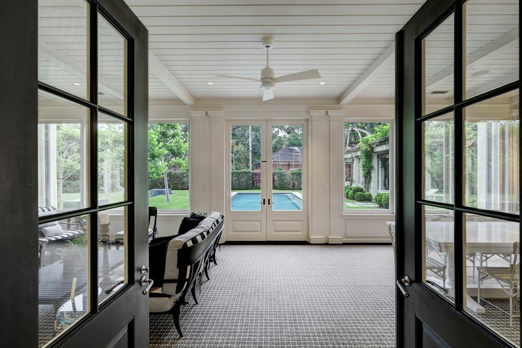 Looking into screened porch.
