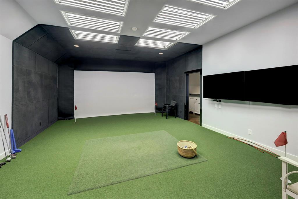 The Trackman Golf Simulation Room. Danish sport technology using Doplar radar tracks ball flight and club data.