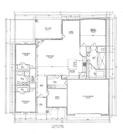 This is a sample floor plan which will be modified to include a closet in the study to a make a potential 4th bedroom.  The study will be larger too. MASTER BATH WILL HAVE A JACUZZI TUB AND SEPARATE SHOWER.