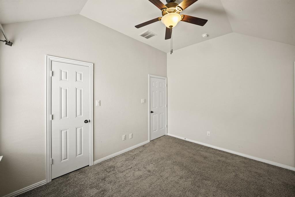 Included is a walk-in wardrobe and access to a separate 9' x 7' floored attic storage area.