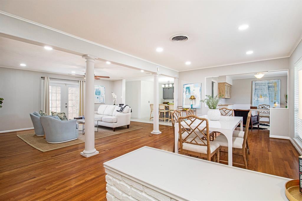 Original solid wood floors run throughout the majority of the home.