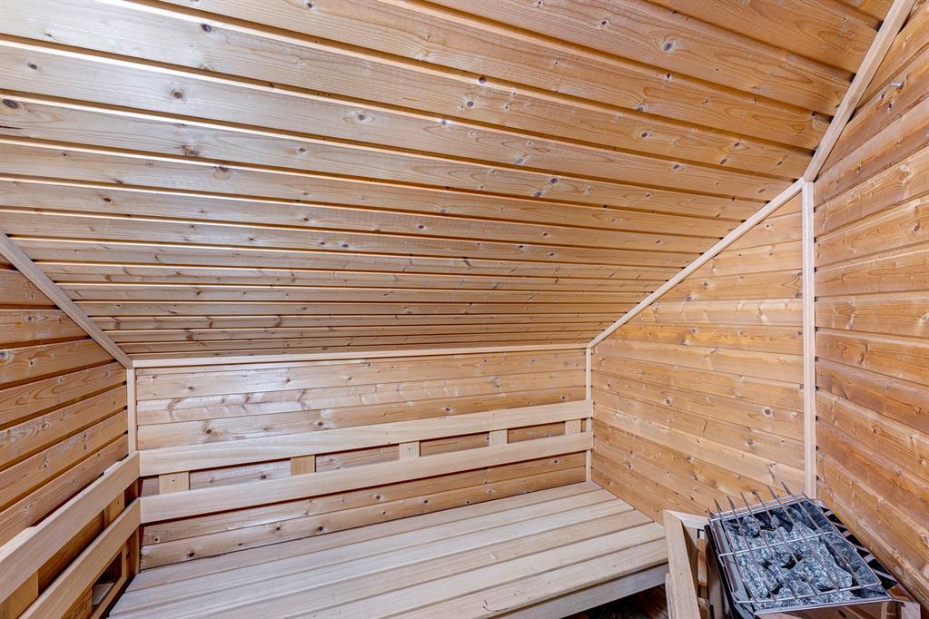 Sauna on the 2nd floor. Per seller, the sauna is not currently hooked up to and electrical source.
