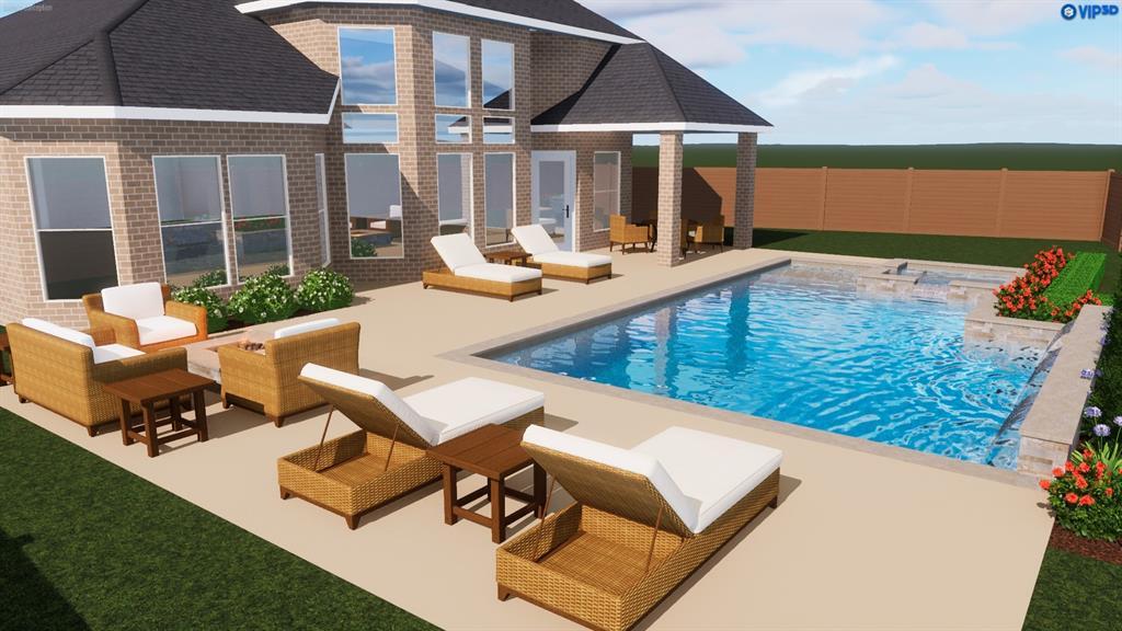 Pool rendering showcases the depth and breadth of this lot.