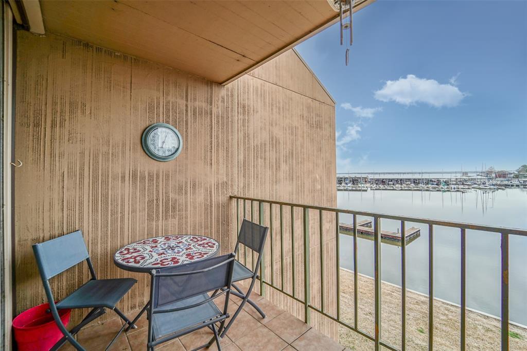 Nice and spacious patio for your bistro set with great lake views.