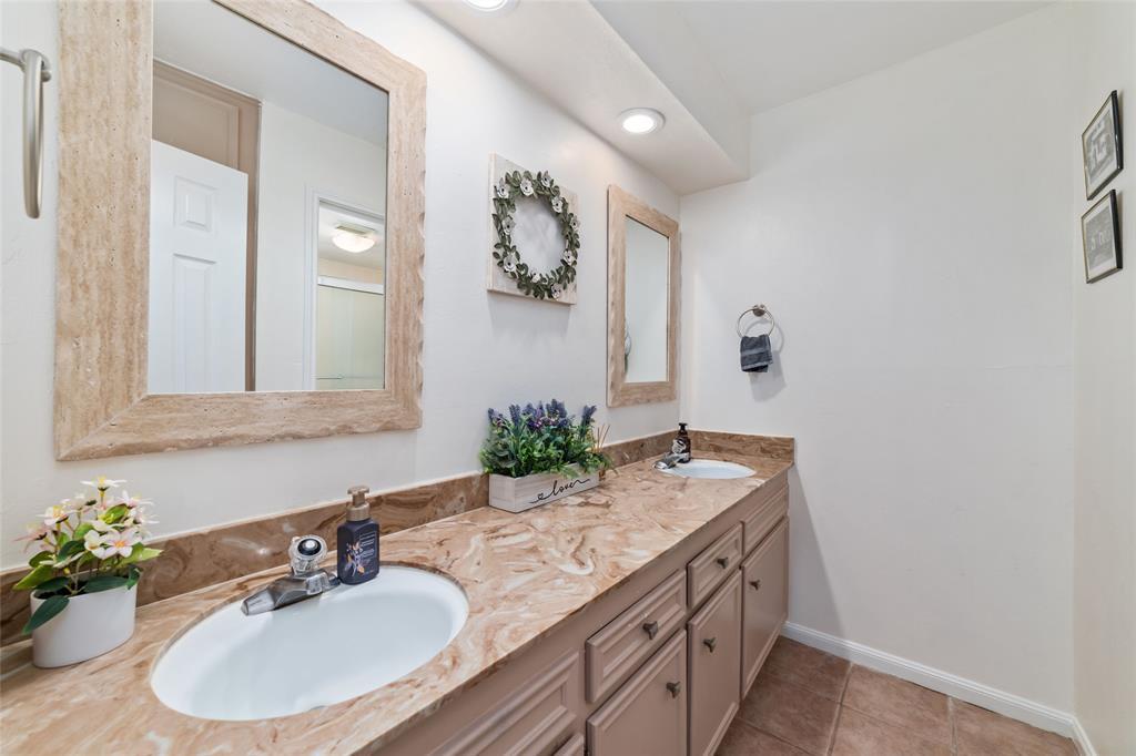 Secondary Bathroom with double sinks