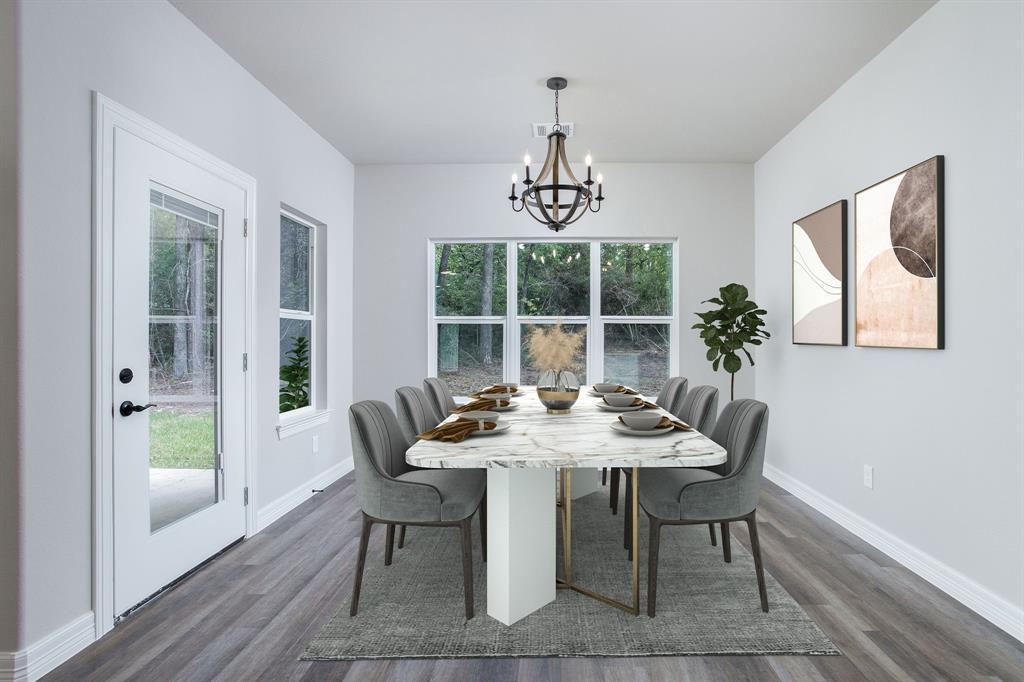 Virtually Staged dining room